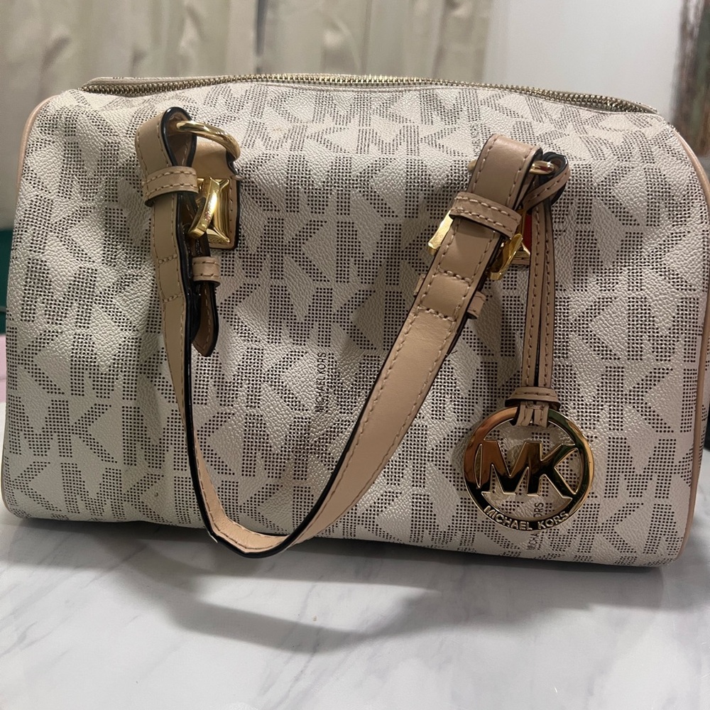 Michael Kors Cream Satchel Bag